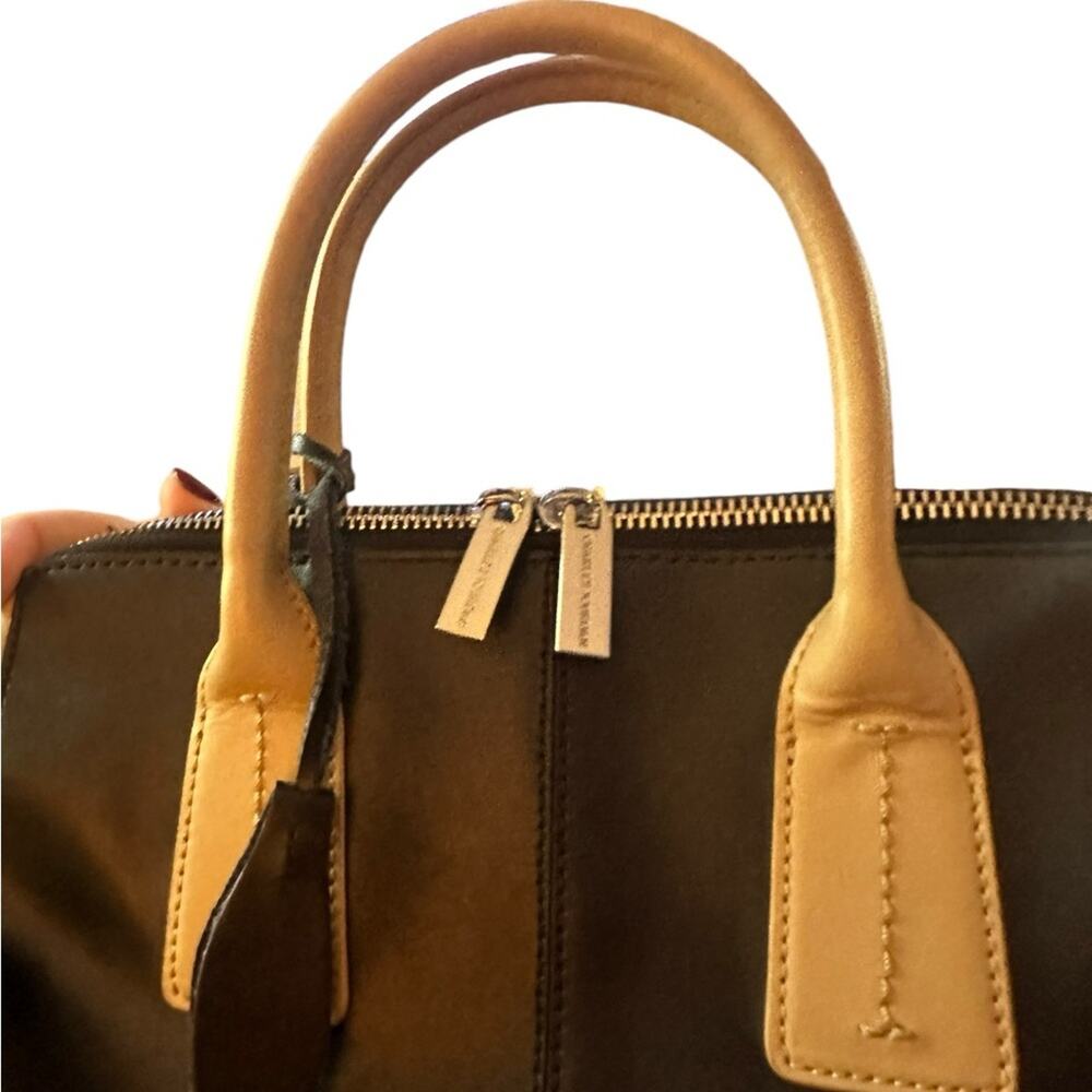 Vintage Charles Jourdan Black and Tan Satchel - Picture 4 of 10